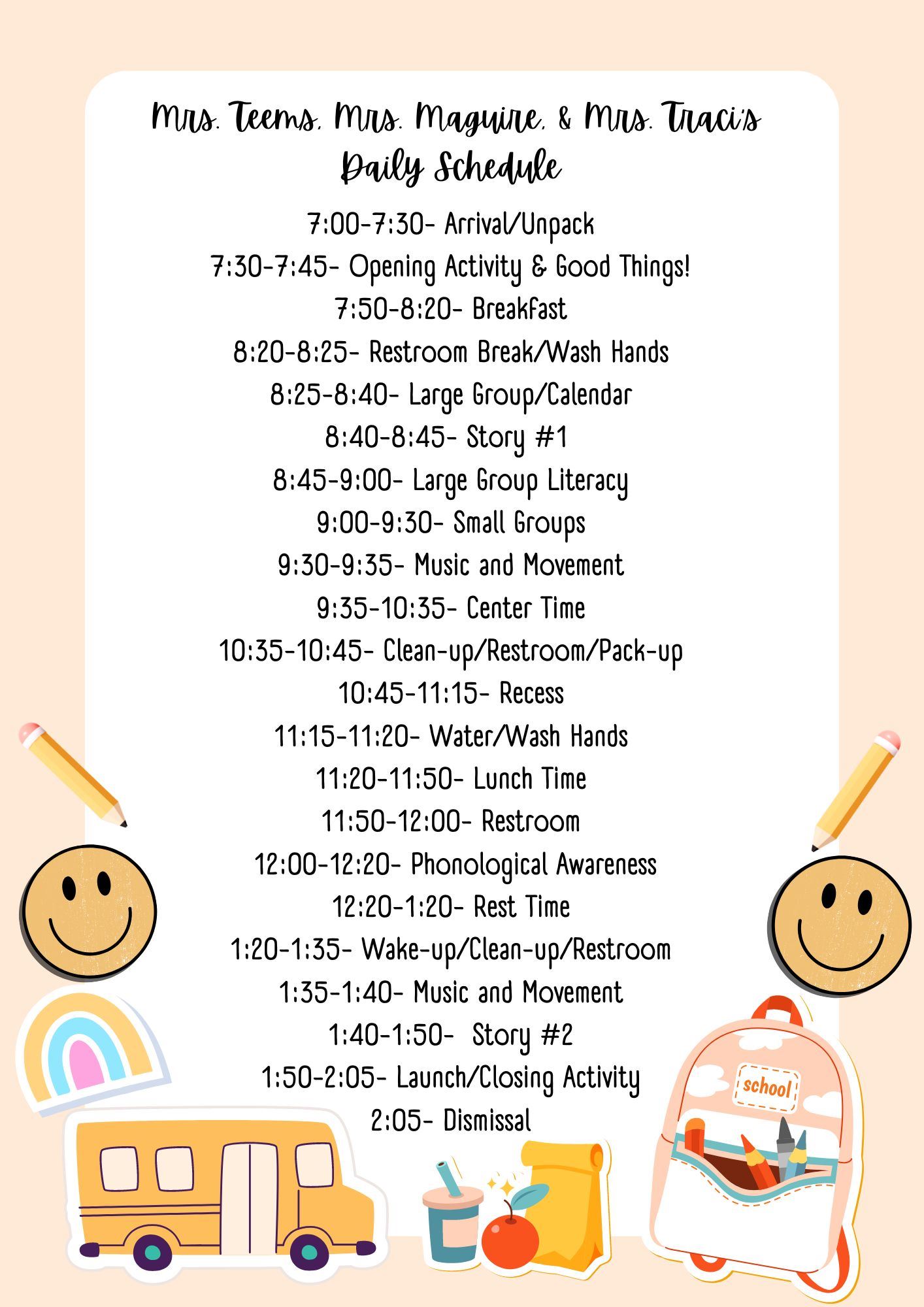 Class Schedule
